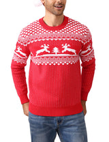 Maglione natalizio da uomo Garvee, brutto, girocollo, con renna, unisex, rosso, XXL, caldo e confortevole.