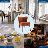 Sedia ergonomica Garvee Mid-Century Modern con schienale alto e braccioli, rivestimento in velluto, per soggiorno, ufficio, 22x26 pollici, velluto