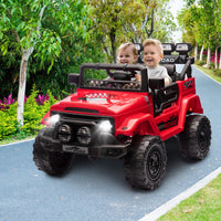 Garvee 12V Auto elettrica per bambini rossa con LED, musica Bluetooth per feste in giardino e attività all'aperto