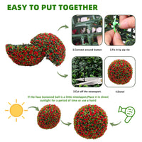 Garvee 17" palle di bosso artificiali, set di 2, materiale PE resistente alle intemperie e di facile manutenzione, per giardino, matrimonio, verde