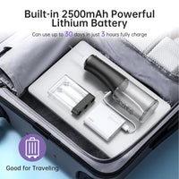 Garvee 300 ml Filo interdentale portatile senza fili con 4 modalità e 4 ugelli per casa e viaggio, ricarica rapida USB, impermeabile IPX7, batteria da 2500 mAh, nero