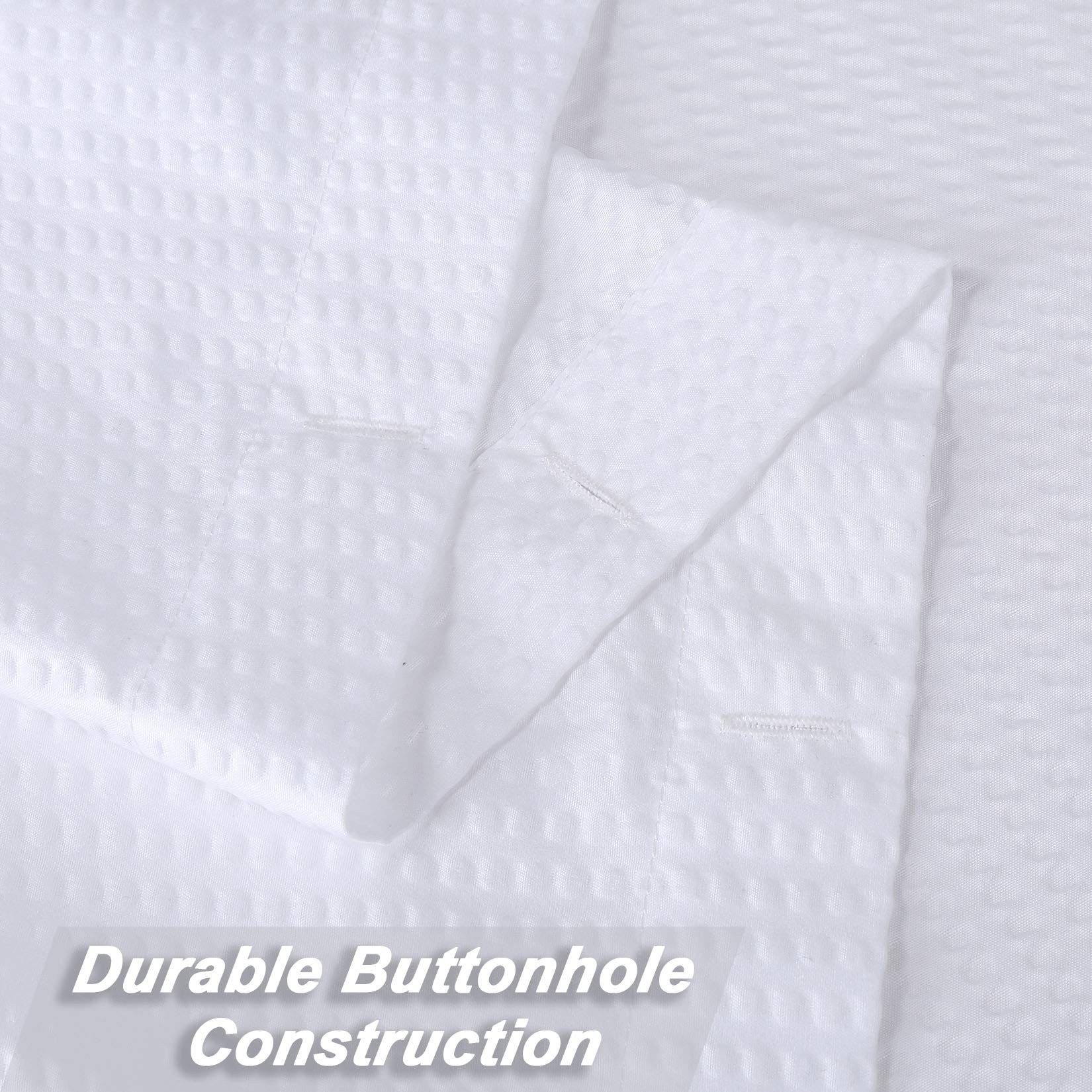 Tenda da doccia in microfibra Garvee, idrorepellente, bianca, 72x72 pollici, per bagno, goffrata