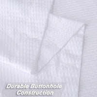 Tenda da doccia in microfibra Garvee, idrorepellente, bianca, 72x72 pollici, per bagno, goffrata