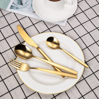 Set di posate Garvee da 30 pezzi per 6 persone, acciaio inossidabile, finitura a specchio, ergonomico, antiruggine, per casa e ristorante