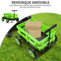 Trattore per bambini Garvee Kids Tractor 12V Twin Motor – Verde naturale con potente doppio motore, rimorchio ed effetti sonori per bambini dai 3 agli 8 anni, all'aperto o a casa.