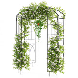 Garvee Arco Da Giardino A Gabbia Per Uccelli 270 Cm In Acciaio Rinforzato Nero - Decorazione Per Matrimoni E Patio