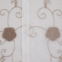 Tende in voile GARVEE con motivo floreale, semitrasparenti, in poliestere leggero, marrone, 140x245 cm, per cucina e bagno