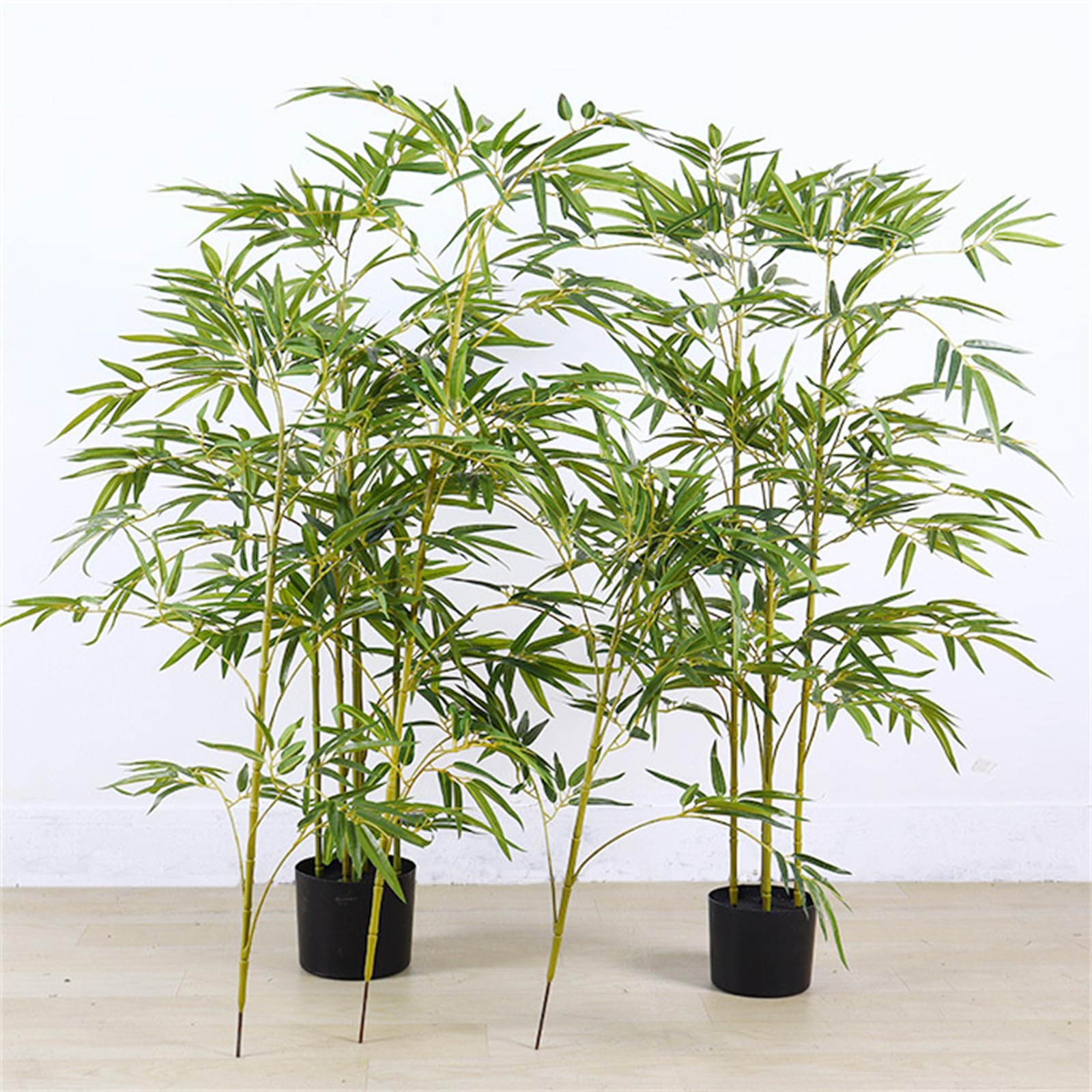 Albero di bambù artificiale Garvee da 6 piedi con vere foglie di seta e base in cemento stabile per uso interno ed esterno, bassa manutenzione, durevole, verde