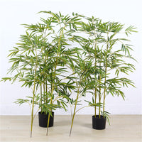 Albero di bambù artificiale Garvee da 5 piedi realizzato in materiale PU resistente con rami malleabili e base in cemento per uso interno ed esterno, verde