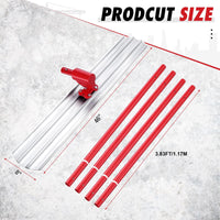 Kit Frattazzo Magnesio Garvee 46"x8" per Lisciatura Calcestruzzo - Angolo Regolabile, 4 Pali Telescopici, Ideale per Vialetti e Patii | Perfetto Regalo Festa del Papà