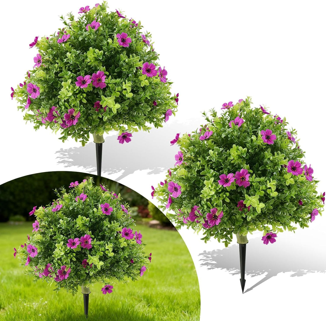 Garvee 2 pezzi 2 piedi alberi artificiali da interno, realistici, senza manutenzione, per casa, ufficio, matrimonio, festa, verde, versatile