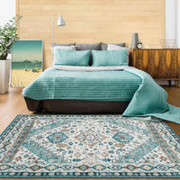 Tappeto antiscivolo lavabile Garvee 240 x 340 cm verde morbido resistente soggiorno camera da letto