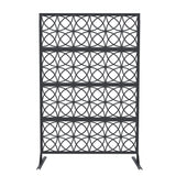 Garvee Schermo Divisorio da Giardino in Metallo Autoportante 180x117 cm Antiruggine Resistente alle Intemperie Design Spirale Moderno per Balcone Patio e Aiuole - Stile Moneta Di Rame, Nero
