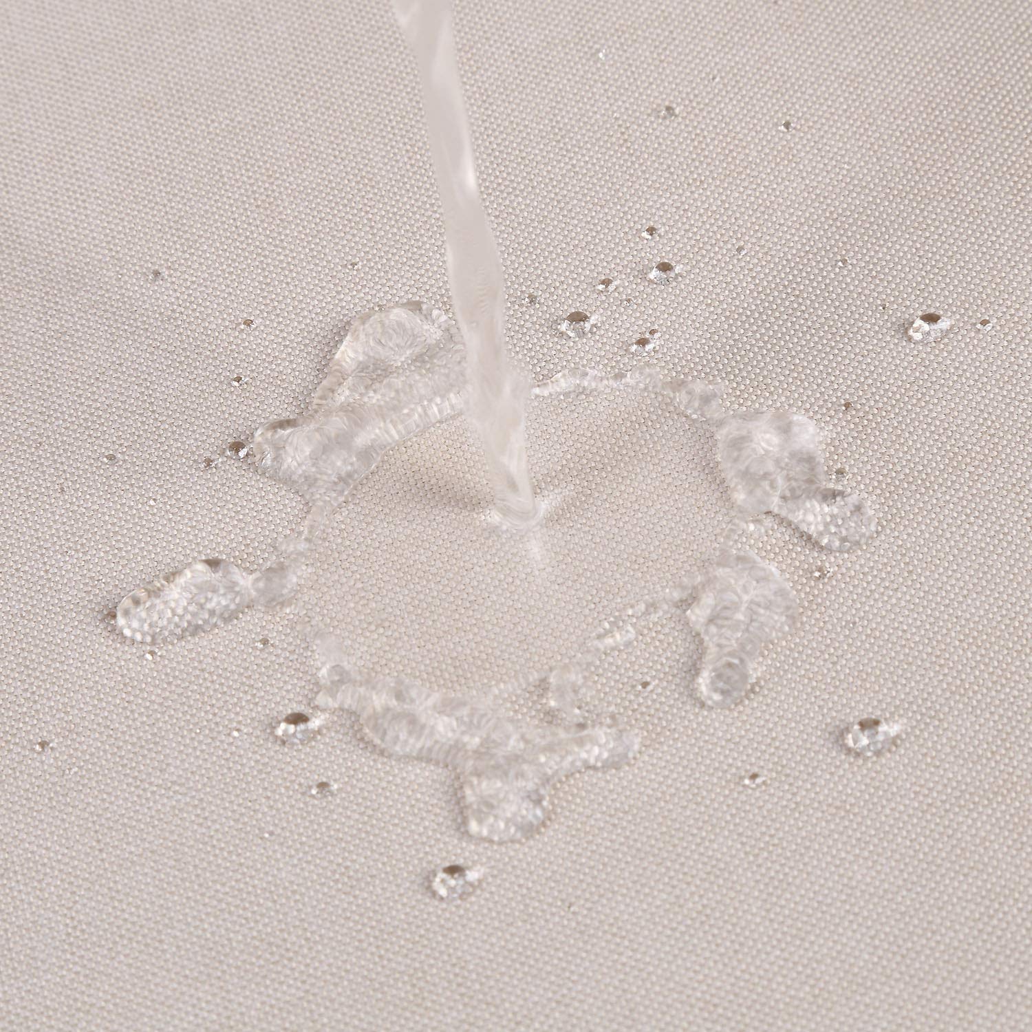 Garvee Hotel Luxus Flachs Leinen Duschvorhang Mit Haken Für Badezimmer 220x200 cm Elfenbein