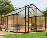 Garvee Serra Da Giardino 8x12 Ft In Policarbonato Con Telaio In Alluminio, Porta Bloccabile, Ventilazione Regolabile, Ideale Per Orto E Patio Esterno
