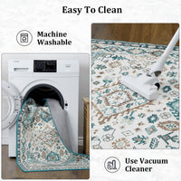 Tappeto antiscivolo lavabile Garvee 240 x 340 cm verde morbido resistente soggiorno camera da letto