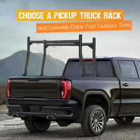 Portascale per camion Garvee regolabile e resistente in acciaio, capacità 800 libbre, espandibile senza forare, nero, per pick-up, trasporto all'aperto