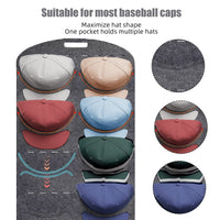 Garvee Set 2 Porta Cappelli Baseball Pieghevoli in Feltro, Organizer da Muro, Salvaspazio, Ideale per Armadi e Porte, Grigio