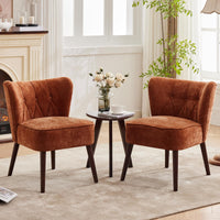 Sedia ergonomica Garvee Mid-Century Modern con schienale alto e braccioli, rivestimento in velluto, per soggiorno, ufficio, 22x26 pollici, velluto