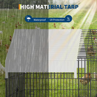 Pollaio in metallo Garvee 129,9 x 39,8 x 39,8 pollici – Robusta struttura in metallo con protezione impermeabile per giardino e fattoria