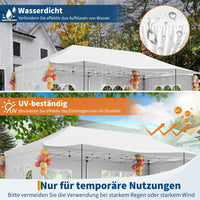 Gazebo 3x6M pop-up Garvee Heavy Duty tenda a baldacchino con 6 pannelli laterali rimovibili per feste commerciali, altezza regolabile, finestre trasparenti, nero