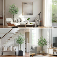 Albero di eucalipto Garvee da 5 piedi - Materiale in seta, pianta artificiale che non richiede manutenzione per casa e ufficio con aspetto realistico