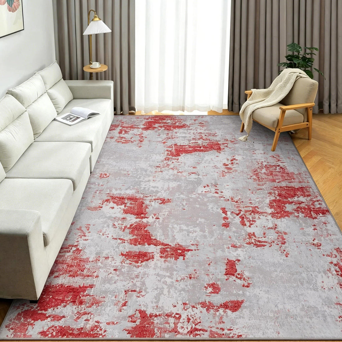 Garvee Tappeto Vintage Morbido Lavabile Antiscivolo Poliestere 160x230 cm Interni Ufficio Camera da Letto