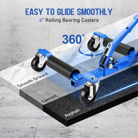 Carrello idraulico Garvee Wheel Dolly in acciaio inossidabile, capacità di sollevamento di 1500 libbre, per riparazione auto, 13,5-29" regolabile con ruote da 4" per larghezze pneumatici da 0-12"