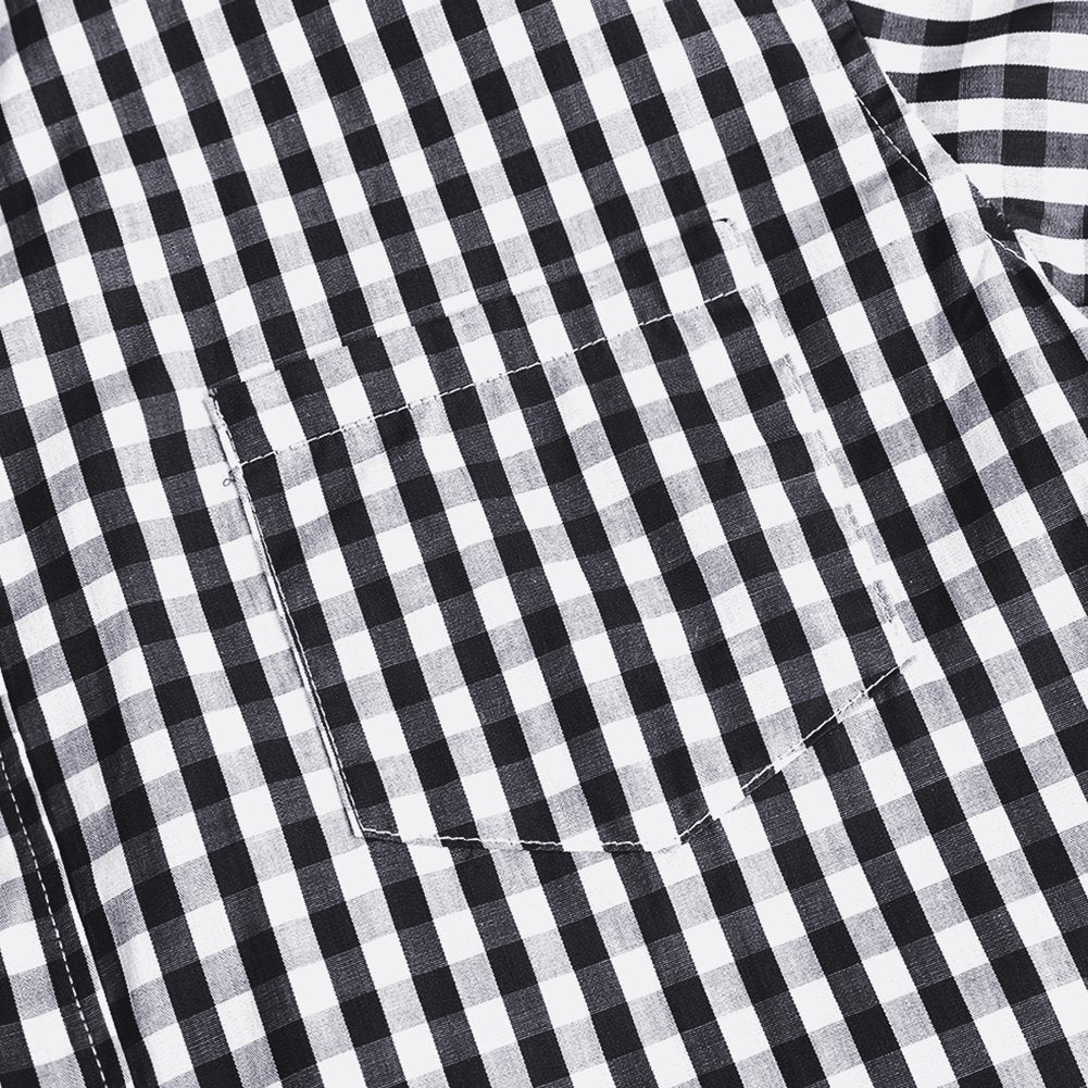 Camicia da uomo Garvee Slim Fit, tradizionale camicia a quadri per l'Oktoberfest, XS-4XL, rosso e blu