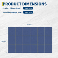 Copertura di sicurezza per piscina Garvee per piscina rettangolari 18x34 piedi, materiale PP durevole, resistente ai raggi UV, capacità di carico di 500 libbre, include hardware di montaggio, giardino e hotel