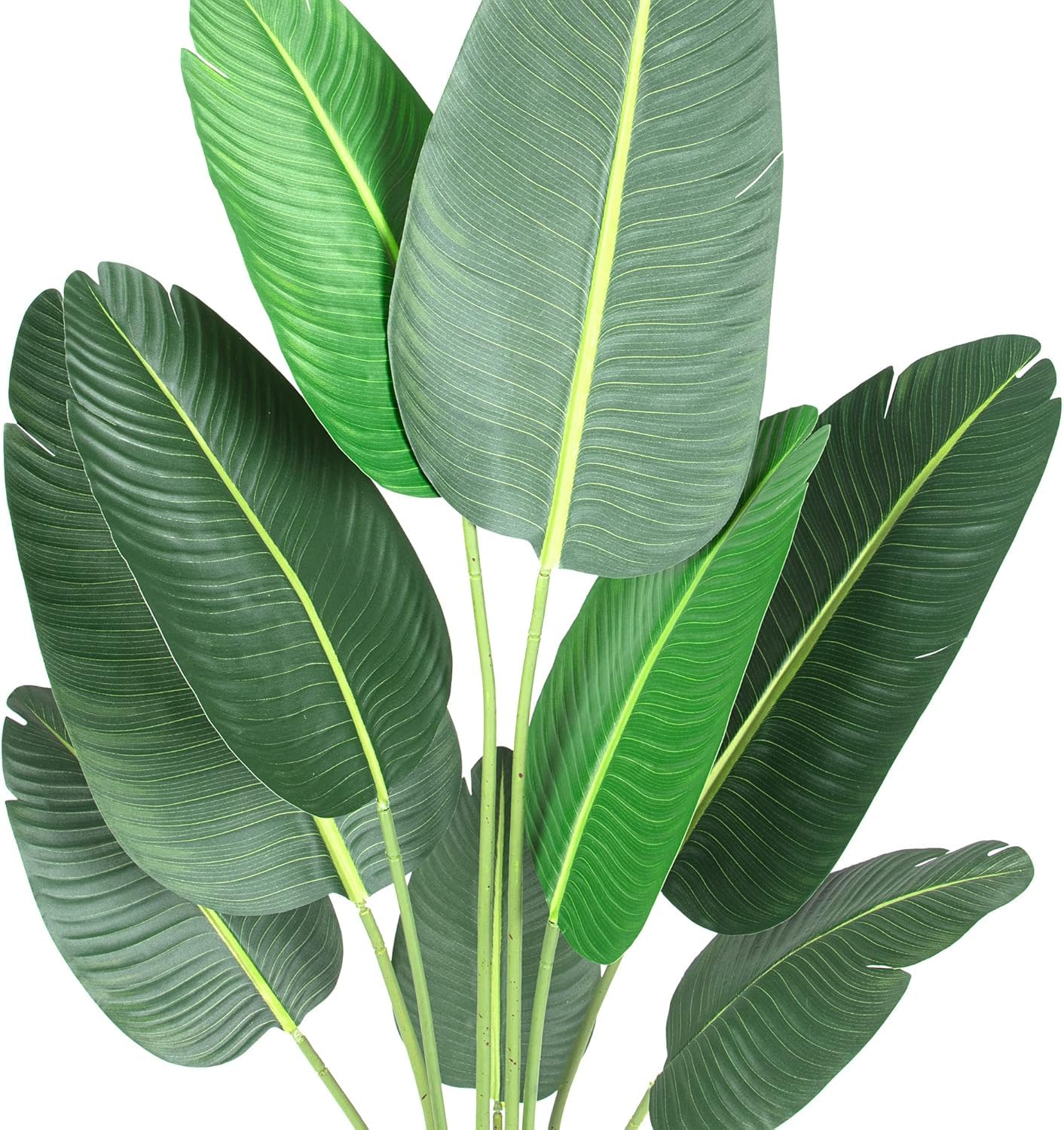 Albero artificiale di uccello del paradiso Garvee da 60 pollici con 10 tronchi regolabili, vaso di cemento resistente per decorazione interna e stelle, realistico, verde