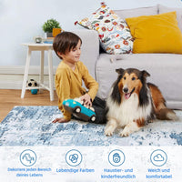 Tappeto lavabile moderno astratto Garvee per soggiorno, camera da letto, ufficio, 200x290 cm, blu