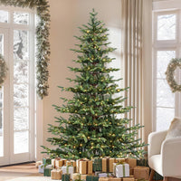 Albero di Natale artificiale Garvee da 137 cm in PE/PVC con illuminazione LED automatica per piccoli spazi abitativi e accogliente decorazione natalizia