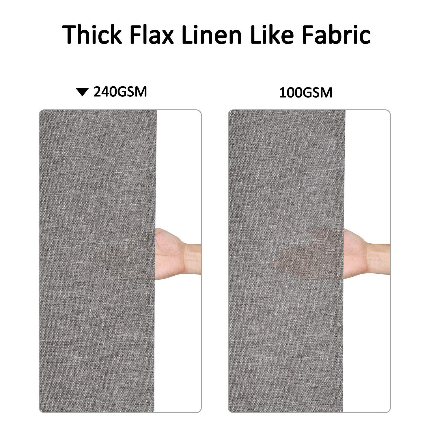 Tenda da doccia impermeabile in poliestere Garvee con ganci per bagni e vasche da bagno 32"x72" grigio