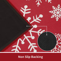 Tappeti antiscivolo natalizi Garvee per cucina, set da 2, in poliestere, antiscivolo, per cucina e corridoio, 40x60+40x120 cm