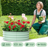 Aiule rialzate Garvee, set da 2, 3x3x1 piede, acciaio zincato, antiruggine, resistente alle intemperie, per ortaggi e fiori
