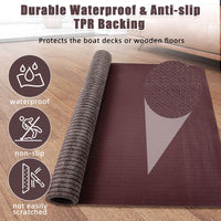 Tappetino antiscivolo per pavimenti per barche Garvee, 1,8x5,5 m, grigio, per esterni, per barche, yacht, SUP, kayak e camper.