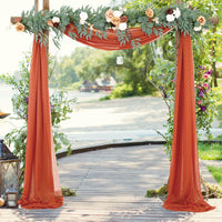 Garvee Wedding Arch Tenda in tulle drappeggiata in mussola 70x550cm Decorazione per matrimonio color caramello