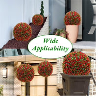 Garvee 17" palle di bosso artificiali, set di 2, materiale PE resistente alle intemperie e di facile manutenzione, per giardino, matrimonio, verde