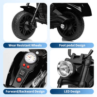 Moto elettrica Garvee 6V bianca con avviamento graduale e sospensioni: la prima moto elettrica per bambini dai 2 anni per passeggiate sicure in giardino