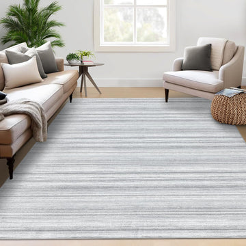 Tappeto per soggiorno Garvee 200x290cm a pelo corto grigio moderno antiscivolo lavabile per camera da letto sala da pranzo