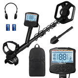 Garvee Metal Detector Professionale 4 Modalità Pinpoint Sensibilità Regolabile LCD Spiaggia Giardino Leggero - Black