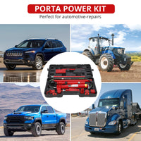 Garvee Porta Power Kit 12T Cric idraulico per impieghi gravosi, telaio in acciaio, set completo di riparazione con custodia per il trasporto per officina e cantiere, robusto, versatile, compatto