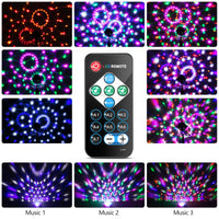 Garvee USB Tanzlicht Kugel 2er Pack LED Mini Strobe Licht 7 Farben, Soundgesteuert, Fernbedienung, USB, 360° Drehbar, Partybeleuchtung Für Auto & Bar
