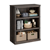 Libreria industriale Garvee Triple Wide a 4 ripiani, stabile e robusta, rovere, soggiorno