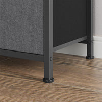Cassettiera in tessuto Garvee con 8 cassetti, porta TV con prese LED per camera da letto, soggiorno, TV da 55'' in MDF beige