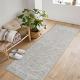 Garvee Tappeto Moderno Morbido Kurzflor 100% Poliestere Lavabile Antiscivolo Grigio Chiaro 80x150 cm Soggiorno - Grigio chiaro