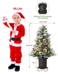 Albero di Natale Artificiale Garvee 90 cm con 78 LED Fibra Ottica Bianco Caldo, 8 Modalità Luce