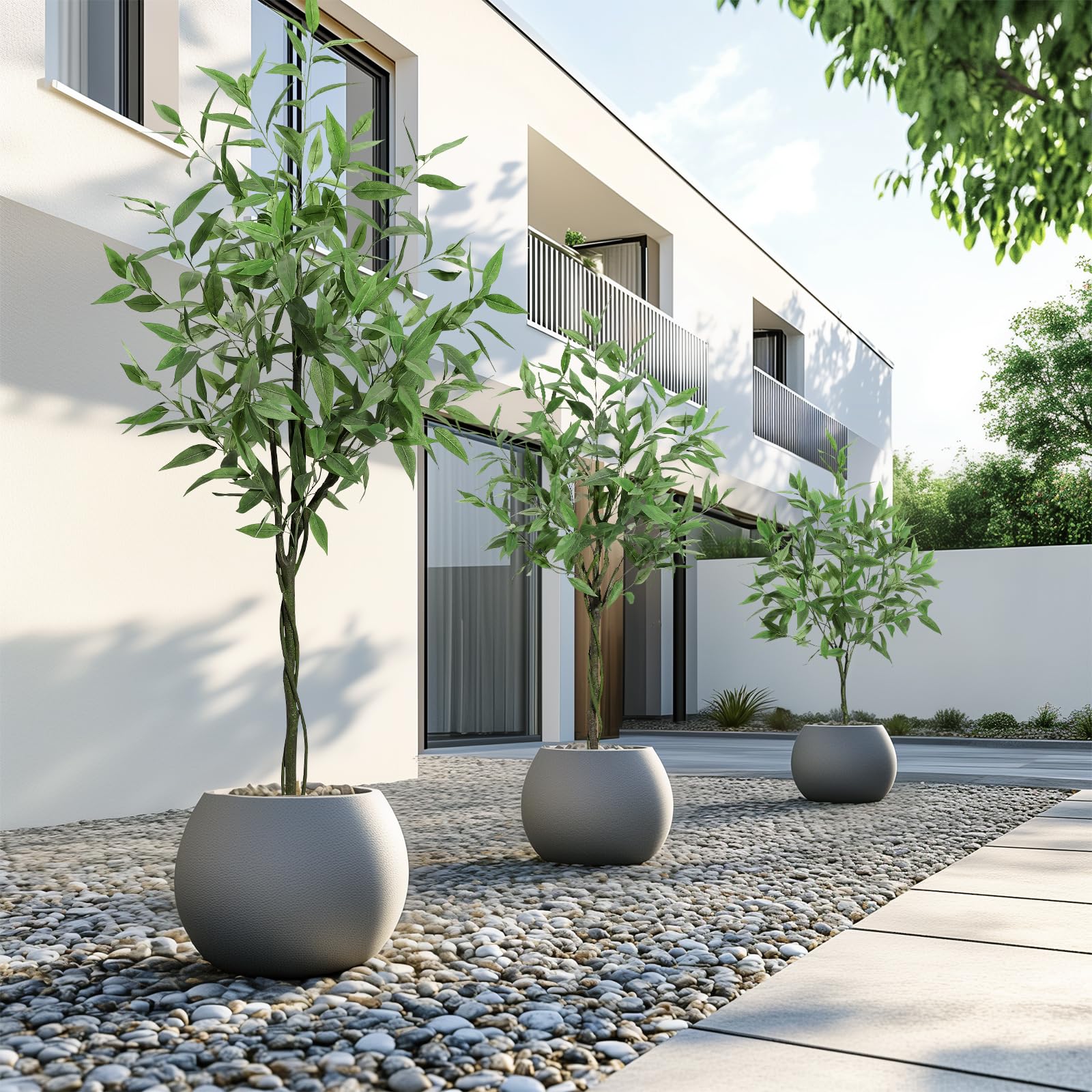 Albero di eucalipto Garvee regolabile da 6 piedi - Tronco in PE, per ufficio e casa, design realistico di pianta artificiale