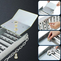 Rampe di carico pieghevoli Garvee in acciaio inox da 72" x 9" in tre pezzi per motociclette e tosaerba, mobili e sicure, 72" x 9", argento